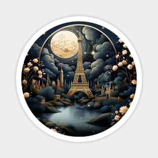 Paris in Moonlight Magnet